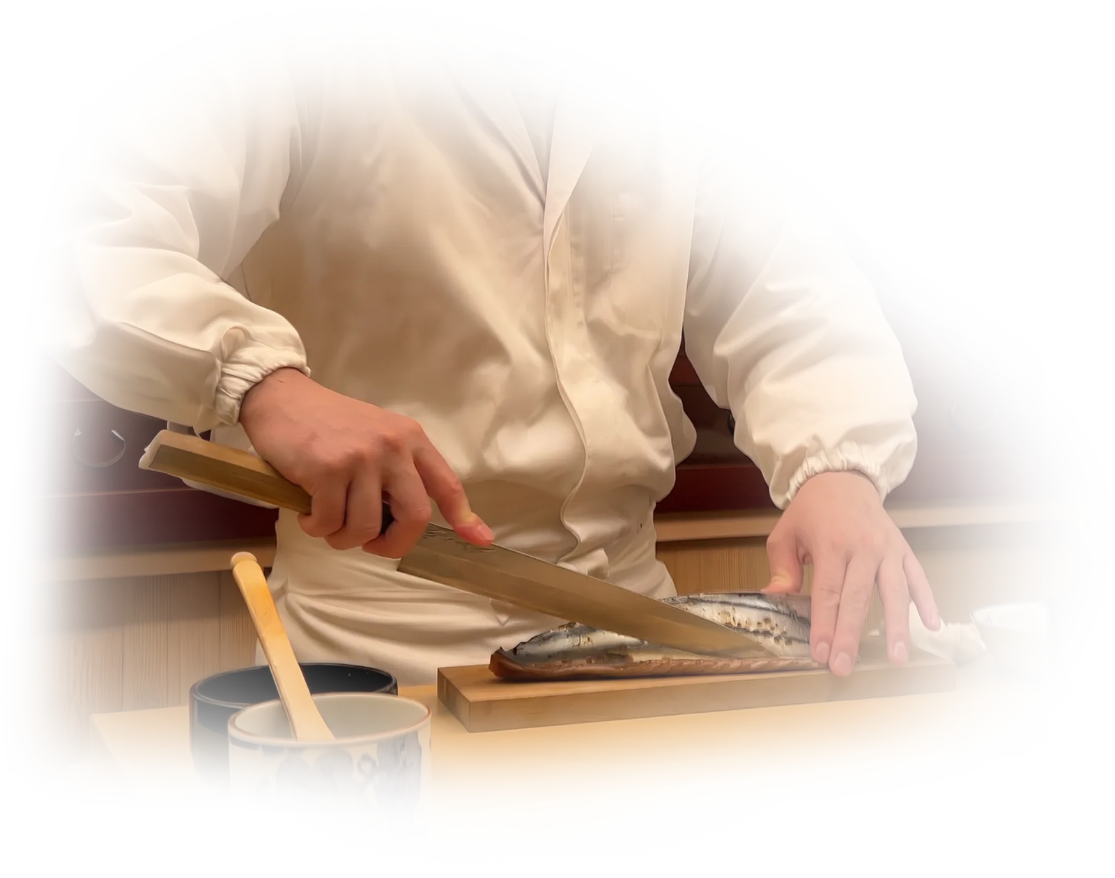 鮨職人の手元
